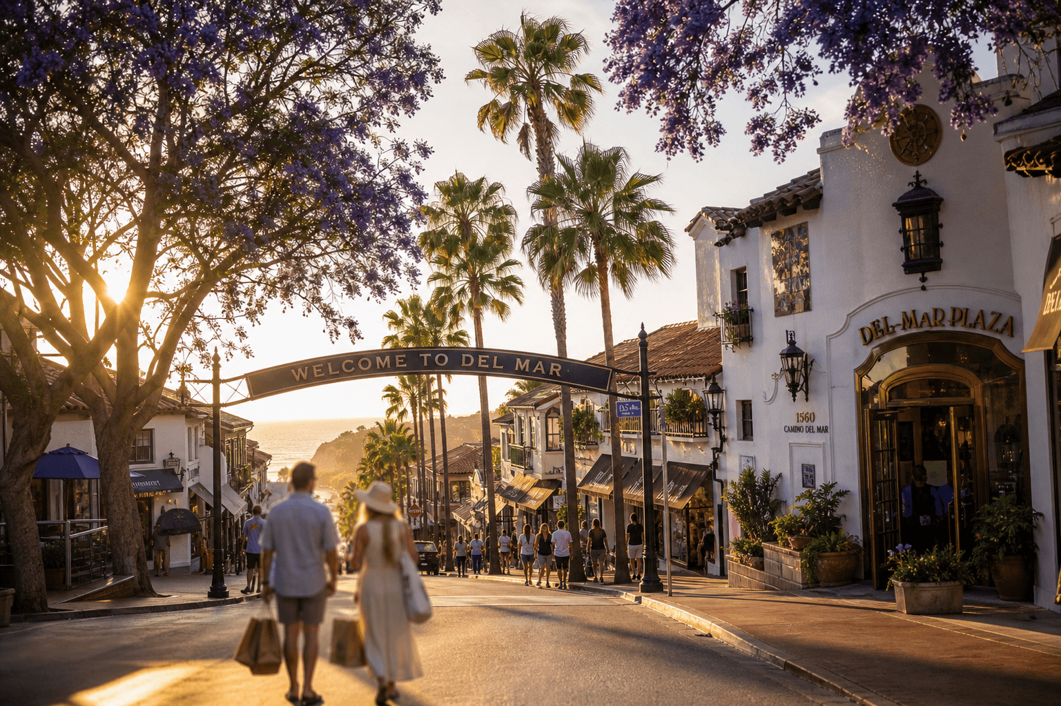 Del Mar Village along Camino del Mar